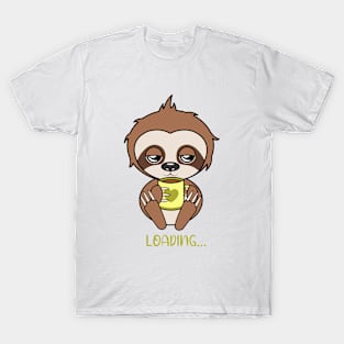 Loading, cute sloth T-Shirt